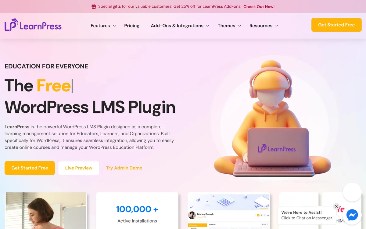 LearnPress homepage