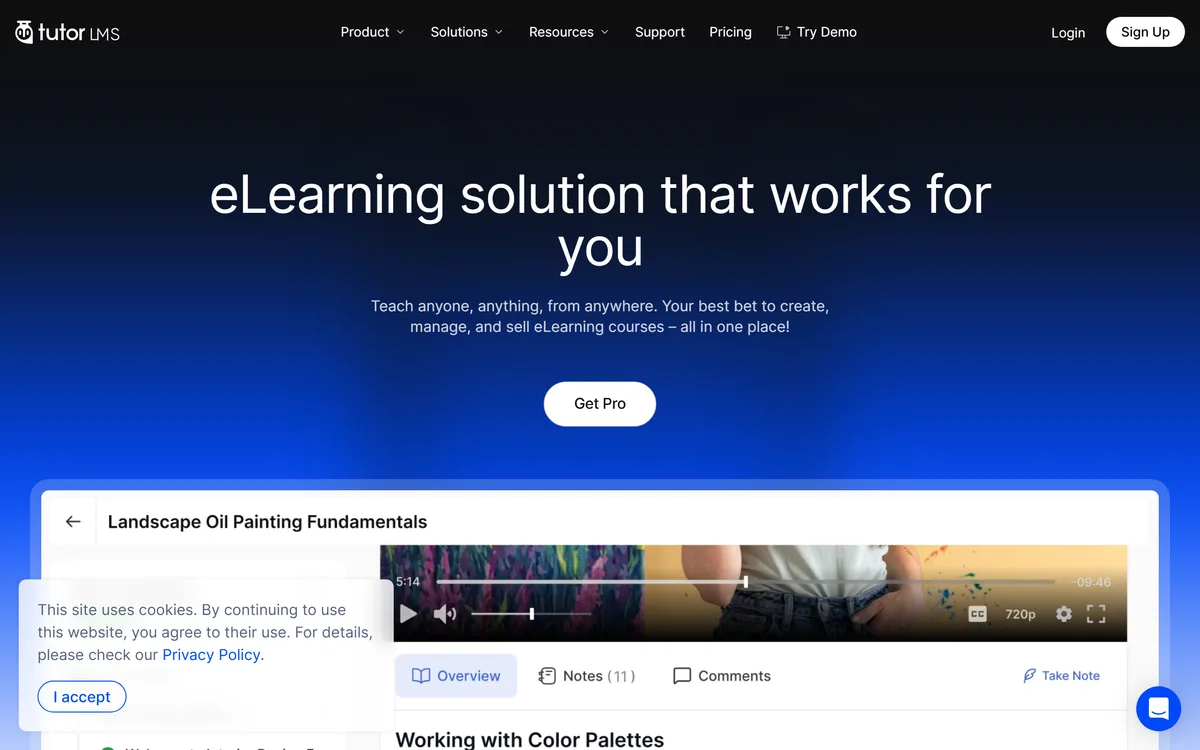 Tutor LMS homepage