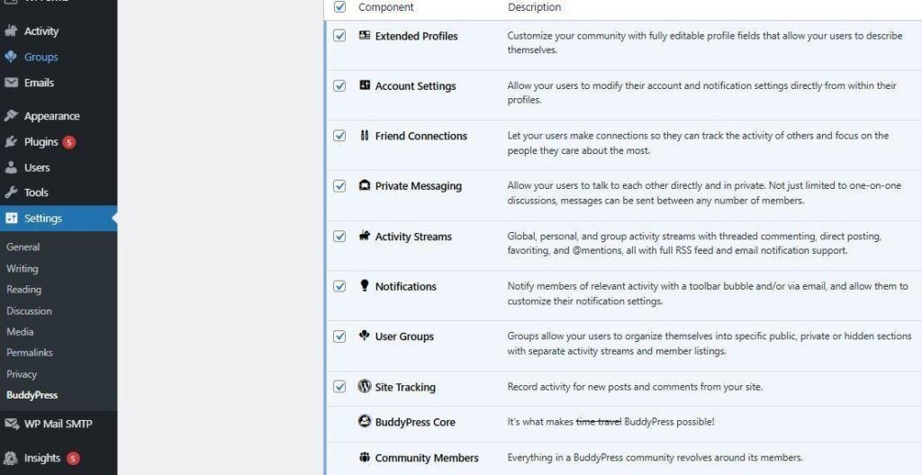 buddypress-review-save-settings