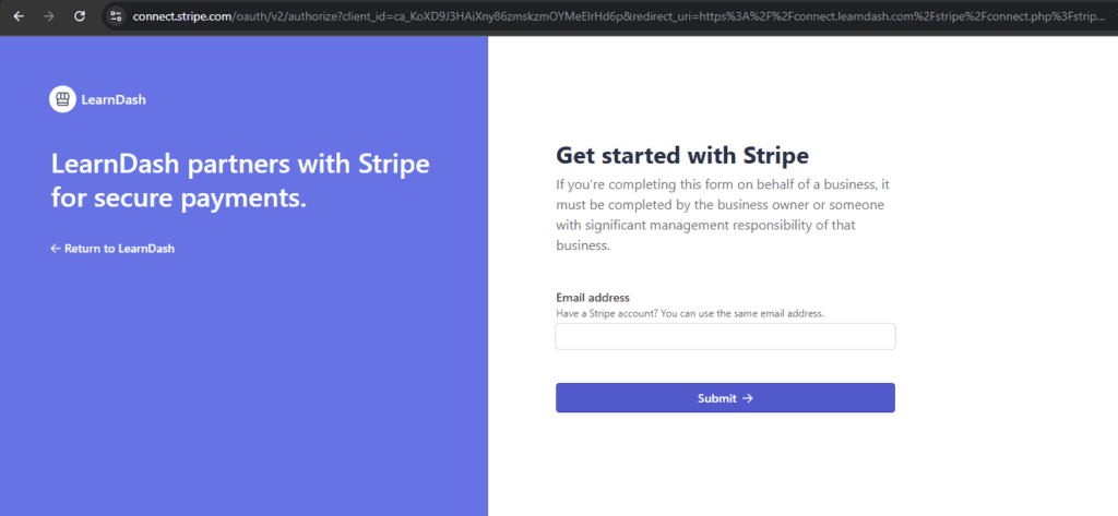 LearnDash  Stripe Setup