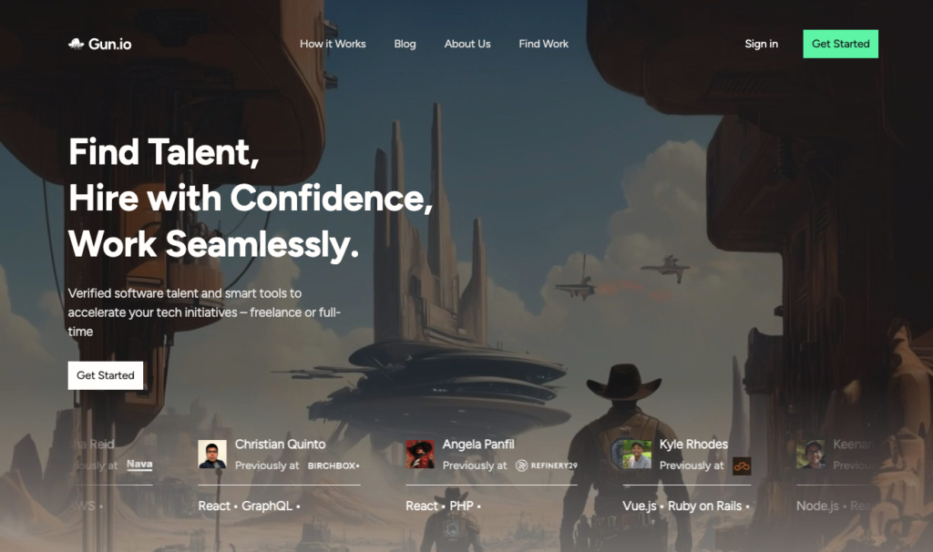 Gun.io - top freelancer websites