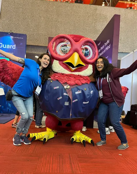 Fleet the Levamo mascot at WordCamp Asia 2025
